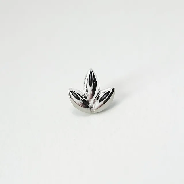 Piercing Labret Folhas em Titânio Grau Implante - Vista 1