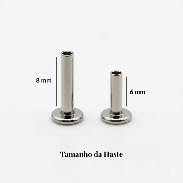 Piercing Labret Zircônia Inglesa Branca Push Pin em Titânio Grau Implante - Vista 2