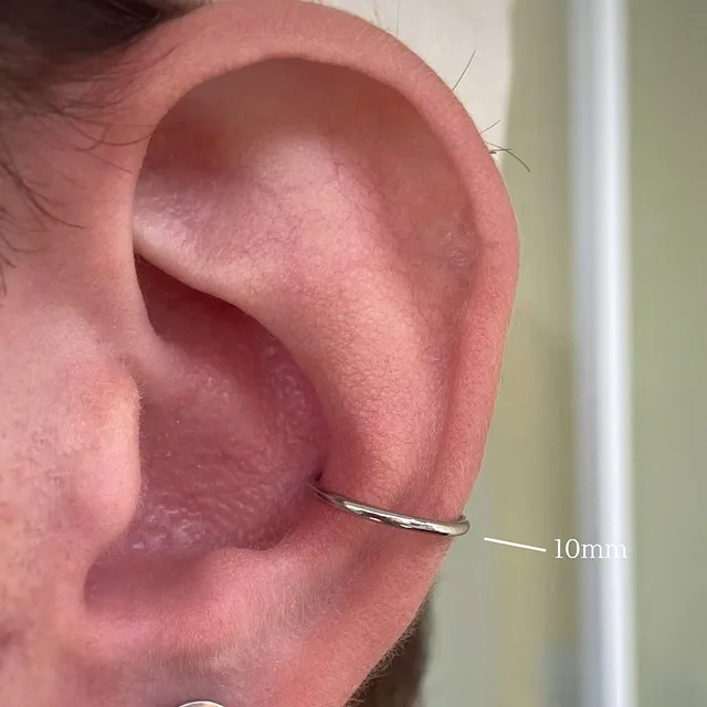 Piercing Argola Clicker Lisa em Titânio Grau Implante - Vista 8