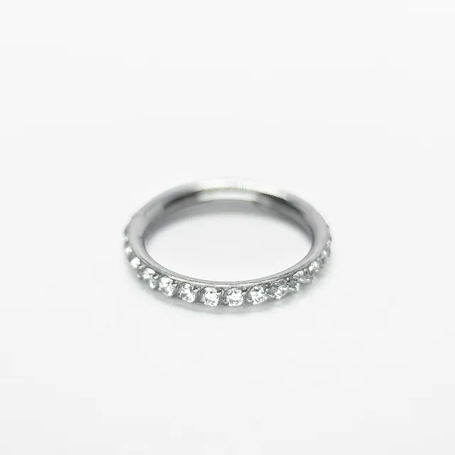 Piercing Argola Clicker Cravejada Lateral em Titânio Grau Implante - Vista 1