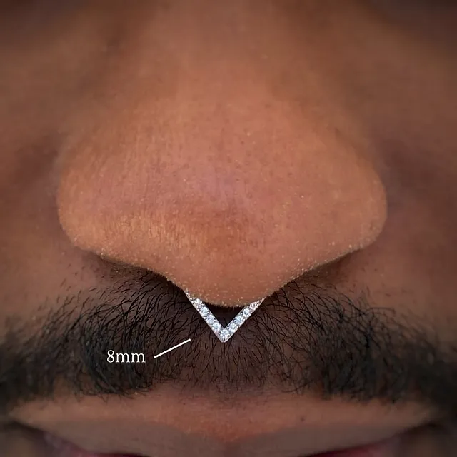 Piercing Argola Clicker Gota Cravejada em Titânio Grau Implante - Vista 2