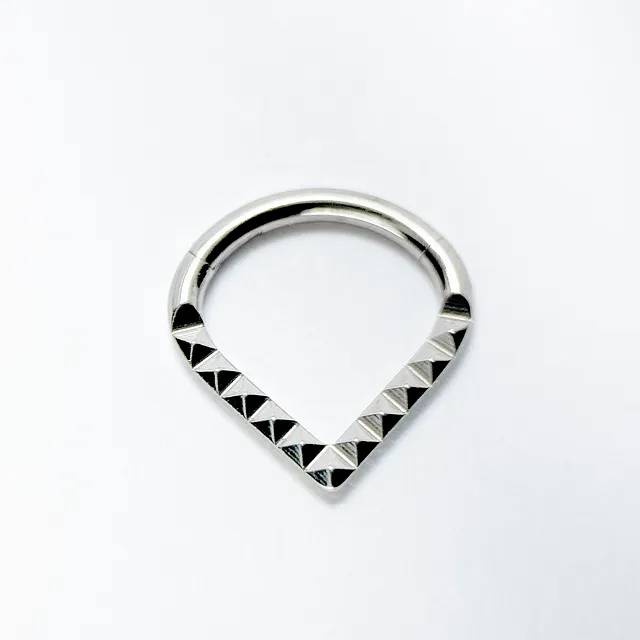 Piercing Argola Clicker Gota Inca em Titânio Grau Implante