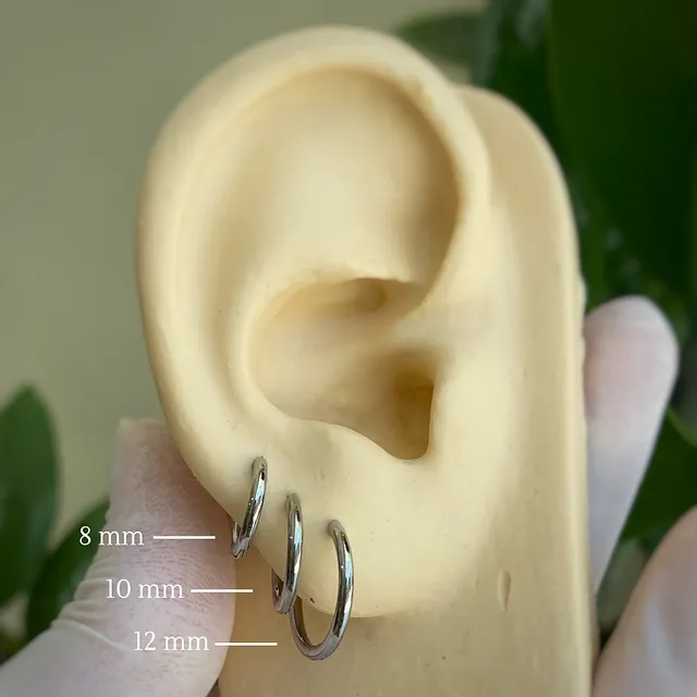 Brinco Argola Clicker Lisa em Titânio Grau Implante (Par) - Vista 3